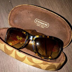 Coach sunglasses and coach case